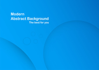 Abstract blue curve background with copy space for white text. Modern template design for cover, brochure, web banner and magazine.