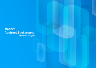 Abstract blue curve background with copy space for white text. Modern template design for cover, brochure, web banner and magazine.