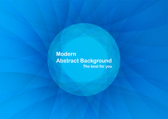 Abstract blue curve background with copy space for white text. Modern template design for cover, brochure, web banner and magazine.