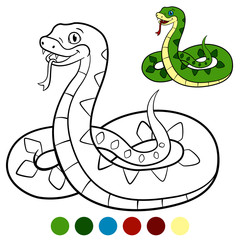 Color me: viper. Little cute viper smiles.