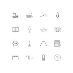 Education And Science simple linear icons set. Outlined vector icons