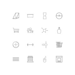 Education And Science simple linear icons set. Outlined vector icons