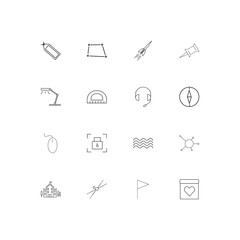 Education And Science simple linear icons set. Outlined vector icons