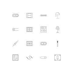 Electrical simple linear icons set. Outlined vector icons