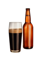 kufel piwa z butelką