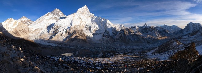 mount Everest sunset panoramic view