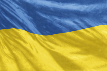 Ukraine Flag full frame close-up