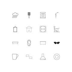 Home Appliances And Equipment simple linear icons set. Outlined vector icons