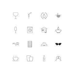 Home Appliances And Equipment simple linear icons set. Outlined vector icons