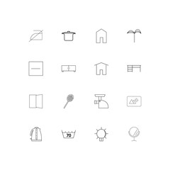 Home Appliances And Equipment simple linear icons set. Outlined vector icons