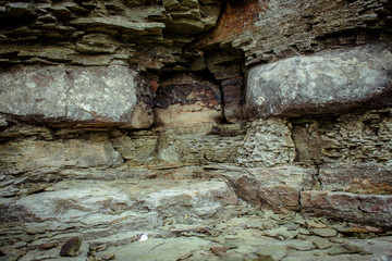 Texture of stones and background. Stones on the river bank. Dniester. Ukraine