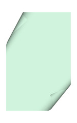 Leeres Blatt Papier, eingerollte Ecken