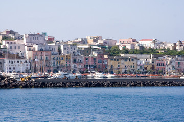 Fototapeta na wymiar panorama of the port of Procida, Naples, Italy