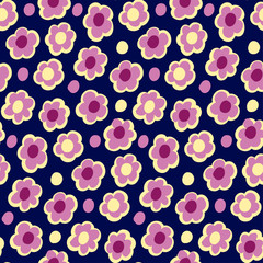 Summer small flowers seamless pattern. Botanical illustration hand drawn. Vector floral design for fashion prints, scrapbook, wrapping paper.