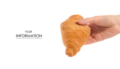 Croissant in hand food sweetness pattern