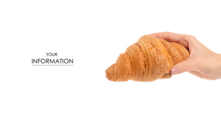 Croissant in hand food sweetness pattern