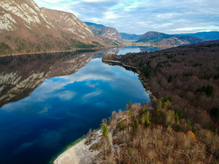 Fototapeta na wymiar Bohinj lake in Triglav National Park