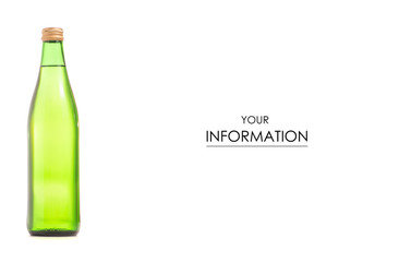 Glass bottle of soda carbonated lemonade water pattern