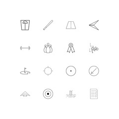 Sport Fitness And Recreation simple linear icons set. Outlined vector icons