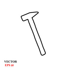 hammer icon. vector illustration