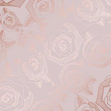 Vector pattern with pink gold imitation