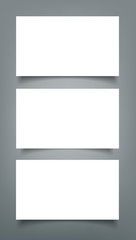 Set of Business card blank with shadow mockup cover template