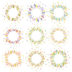 Floral round wreaths.