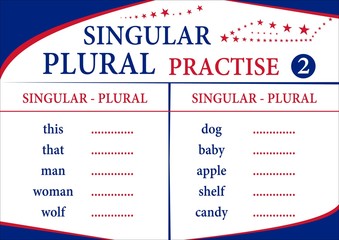 singular plural practise