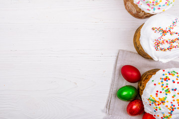 Easter cakes with eggs