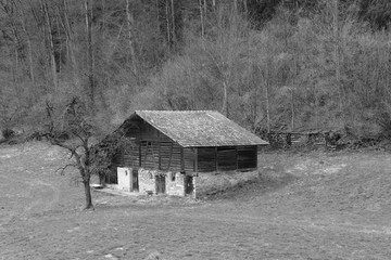 Old half timbered barn in Switzerland