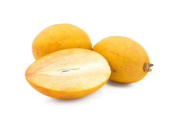 spodilla fruit isolated on white background