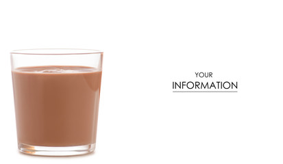 A glass of chocolate milk cocoa pattern