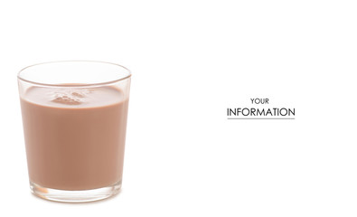 A glass of chocolate milk cocoa pattern