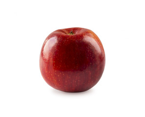 Red apple isolated on a white. Fresh apple on a white background. Apple with copy space for text.