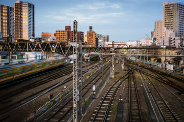 Fototapeta na wymiar Railways of Tokyo