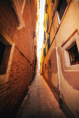 tourist Venice in Italy, sightseeings of the evening and day city