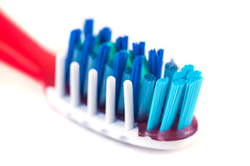 toothbrush isolated on a white background, closeup
