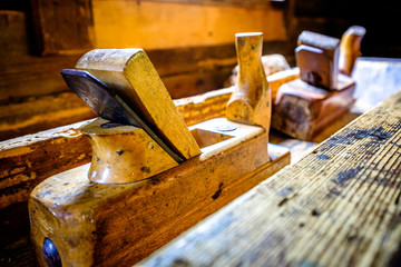 old wooden planer
