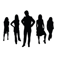 people vector silhouette illustration