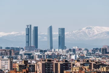 Foto op Canvas General view of the city of Madrid Spain. Four towers © OscarStock