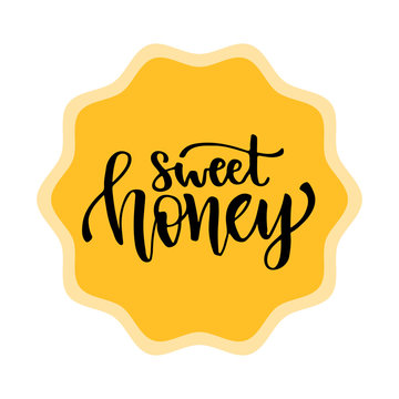Vector Sweet Honey badge. Label design.
