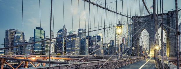 The Brooklyn Bridge by night