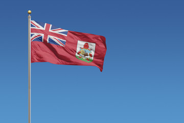 Bermuda flag on a clear blue sky day