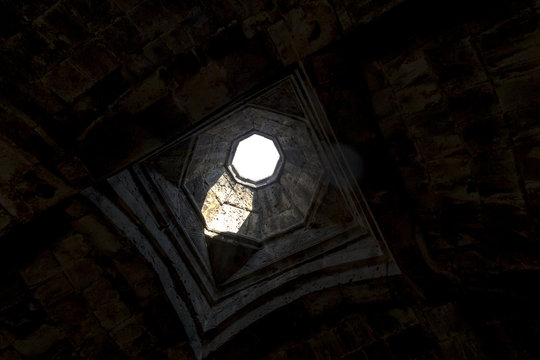 Haghpat monastery, Armenia, UNESCO world heritage Unesco. Light coming in through