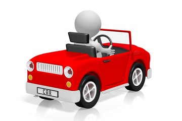 Driver, red car