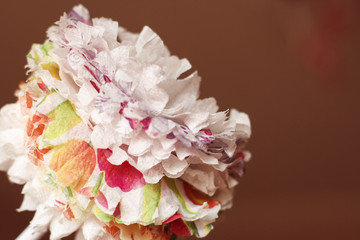 A beautiful flower made of napkins with your own hands