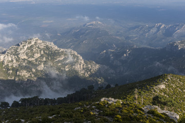 Wild landscape at the tops of Puertos de Beceite National Park