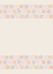 Elegant background with flowers in retro style. Mother's Day, Woman's Day and Valentine's Day. Vector.