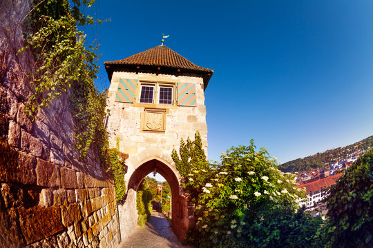 Neckarhaldentor medieval gate, Esslingen, Germany