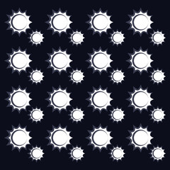 suns background, black and white design. vector illustration